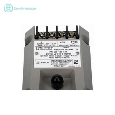 Bently Nevada 990-10-50-01-05 vibration transmitter on white background